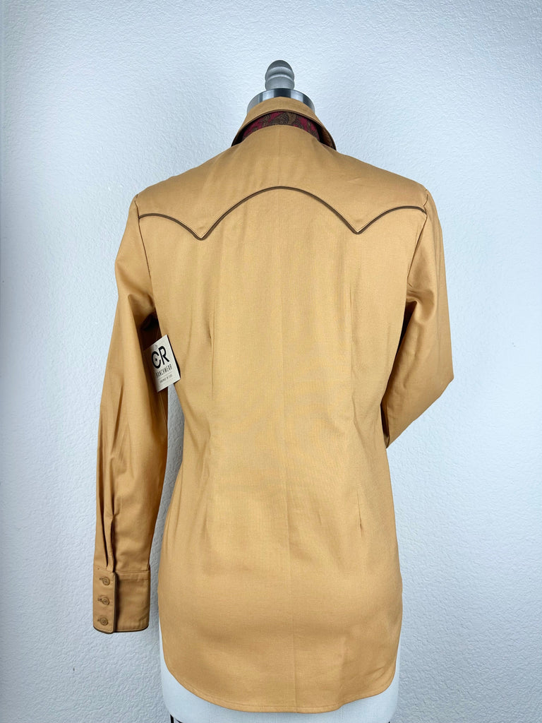 CR RanchWear Physical CR Western Pro Sienna Premium Cotton With Red and Bronze Paisley Contrast- FINAL SALE