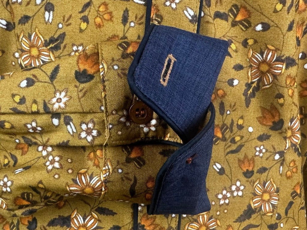 CR RanchWear Physical CR Western Pro Whiskey Floral with Navy Contrast - FINAL SALE