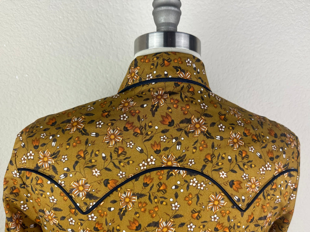 CR RanchWear Physical CR Western Pro Whiskey Floral with Navy Contrast - FINAL SALE