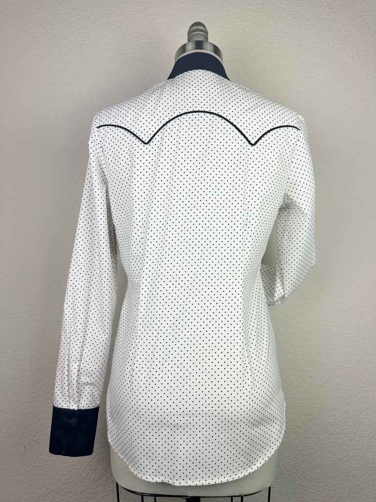 CR RanchWear Physical CR Western Pro White with Black Polka Dots-FINAL SALE