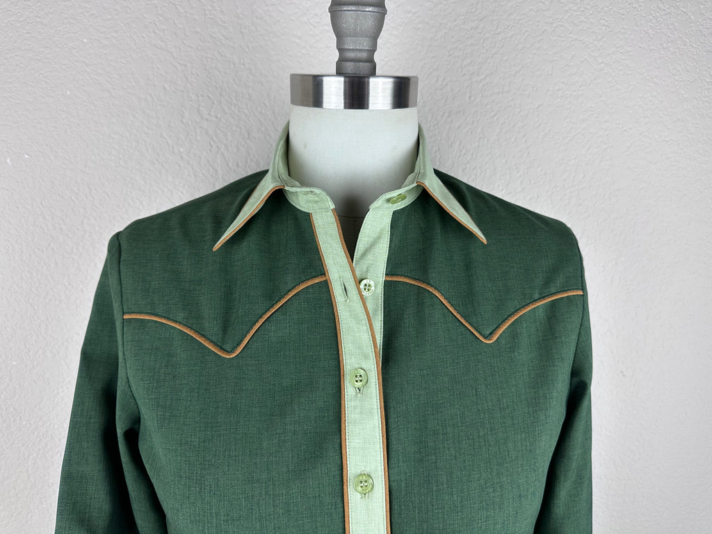 CR RanchWear Physical CR x EM CR Sun Savvy Forest with Sage Contrast, Whiskey Piping- FINAL SALE