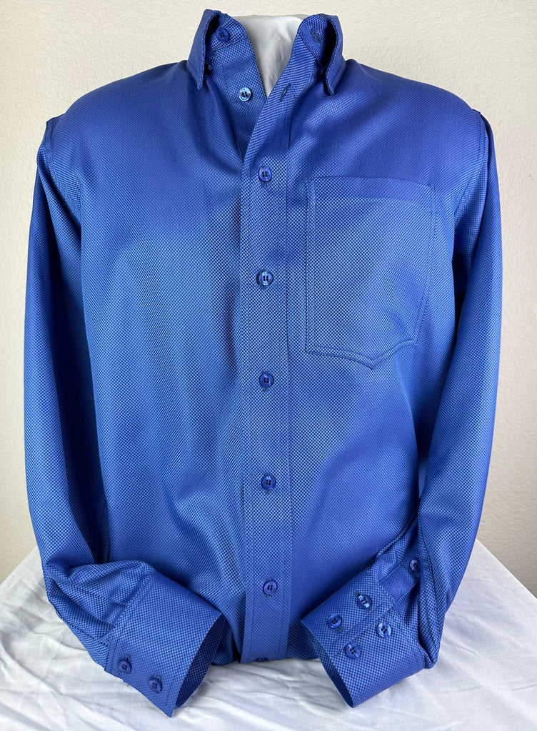 sapphire blue mens dress shirt European Sapphire Blue Linen Shirt StudioSuits