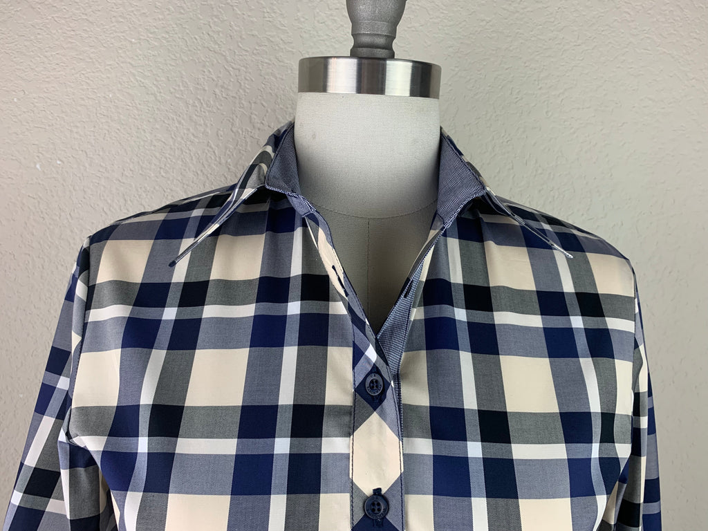 CR RanchWear Apparel & Accessories CR Tradition Navy and Beige Plaid