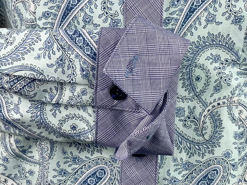 CR RanchWear CR Western Pro Misty and Navy Blue Paisley