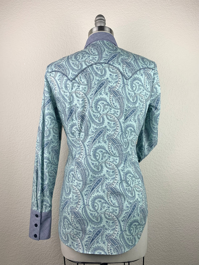CR RanchWear CR Western Pro Misty and Navy Blue Paisley