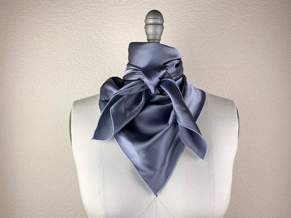 CR RanchWear Physical CR Blue Gray Silk Scarf