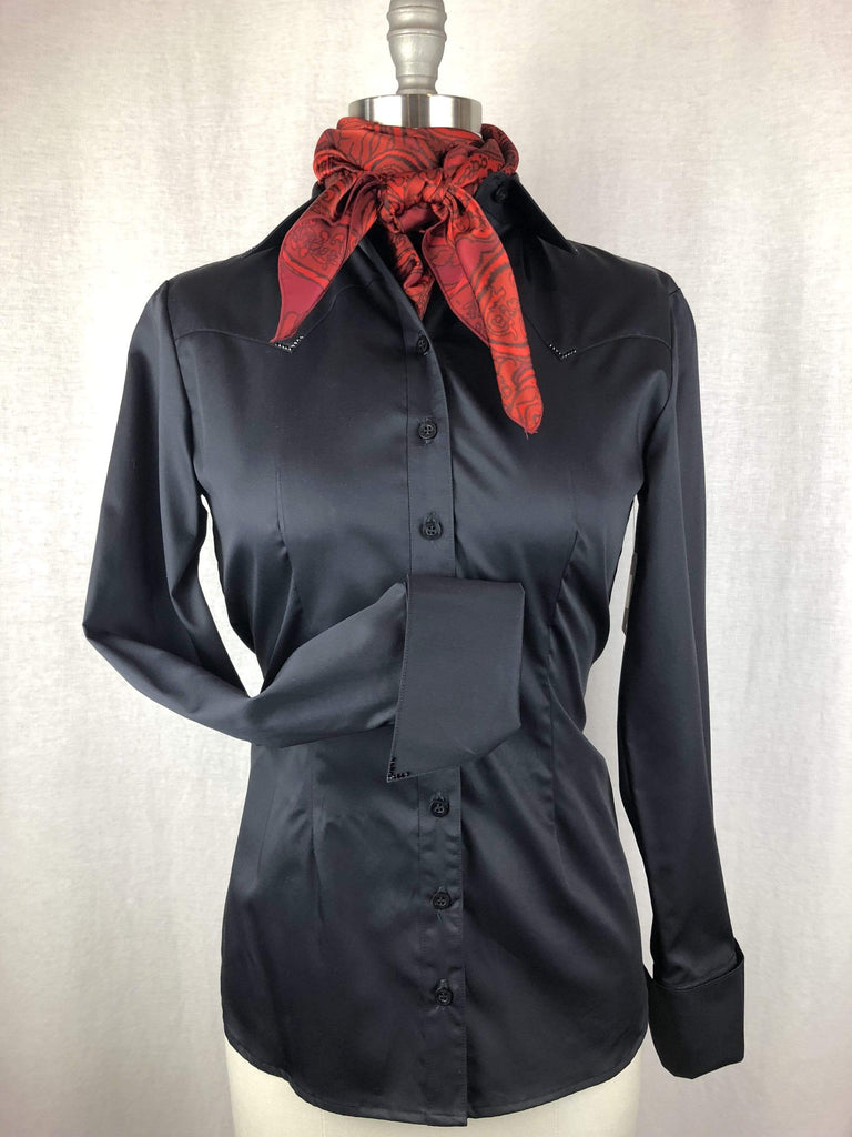 CR RanchWear Physical CR Deep Red Print Silk Scarf