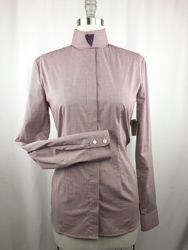 CR RanchWear Physical CR English Maroon Fine Houndstooth Italian Cotton