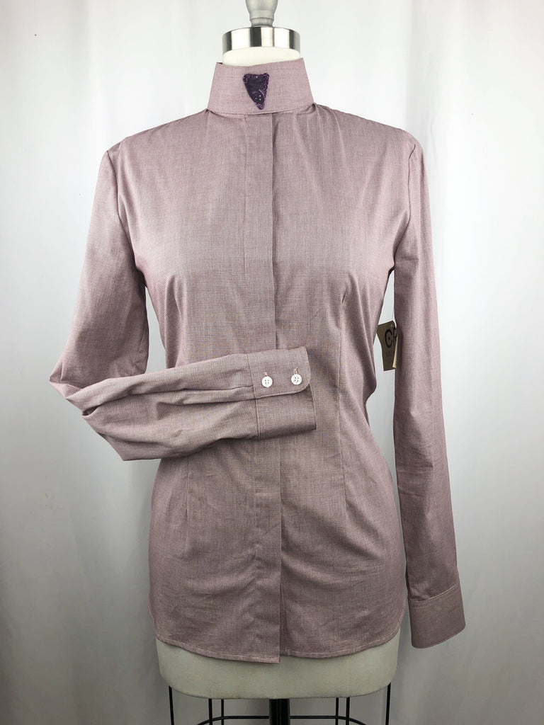 CR RanchWear Physical CR English Maroon Fine Houndstooth Italian Cotton