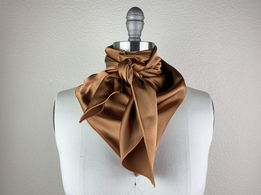 CR RanchWear Physical CR Medium Brown Silk Scarf