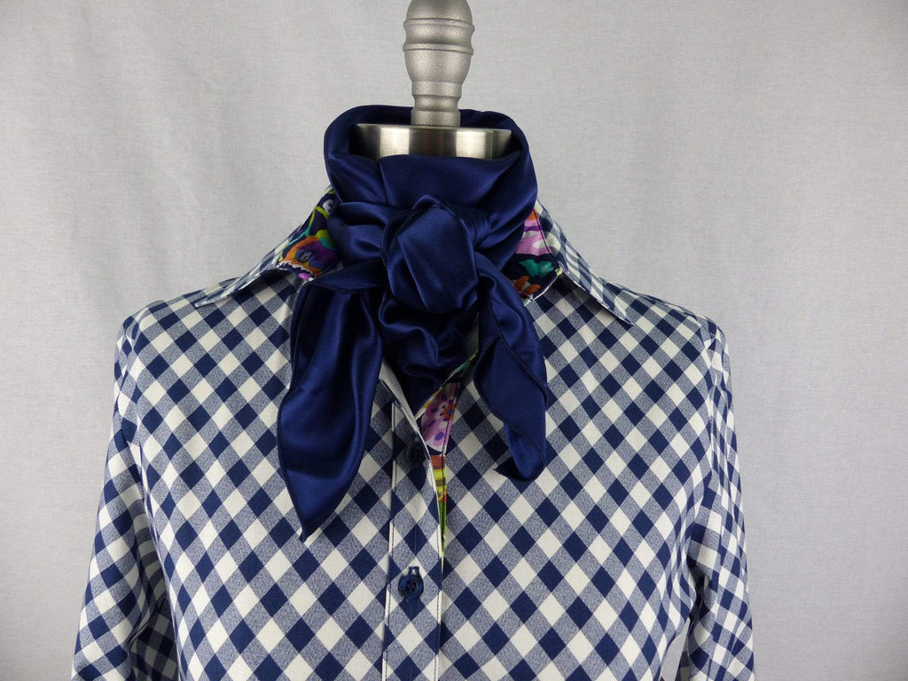 CR RanchWear Physical CR Navy Silk Scarf