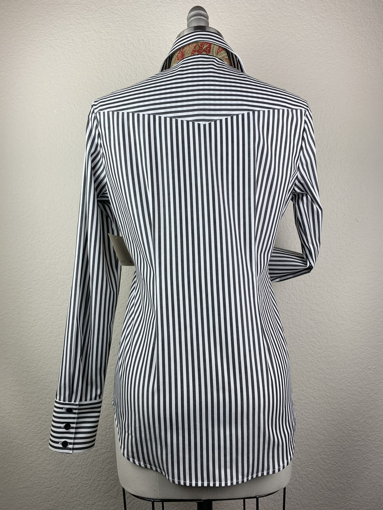 CR RanchWear Physical CR Tradition Black and White Bengal Stripe Italian Cotton