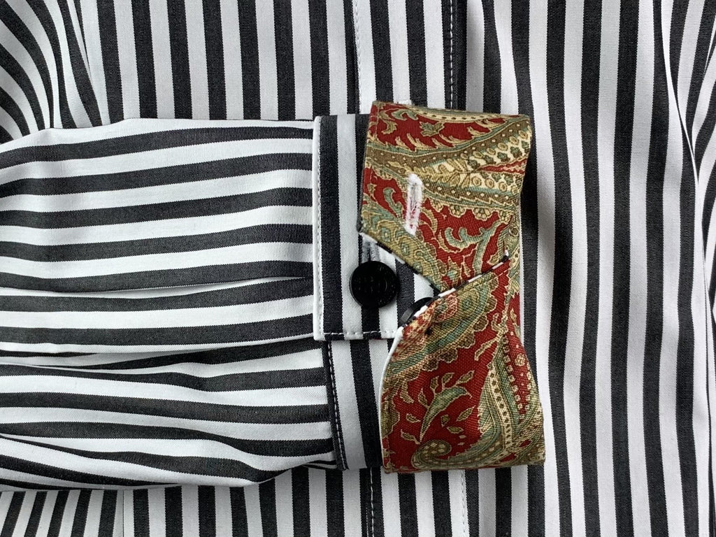 CR RanchWear Physical CR Tradition Black and White Bengal Stripe Italian Cotton