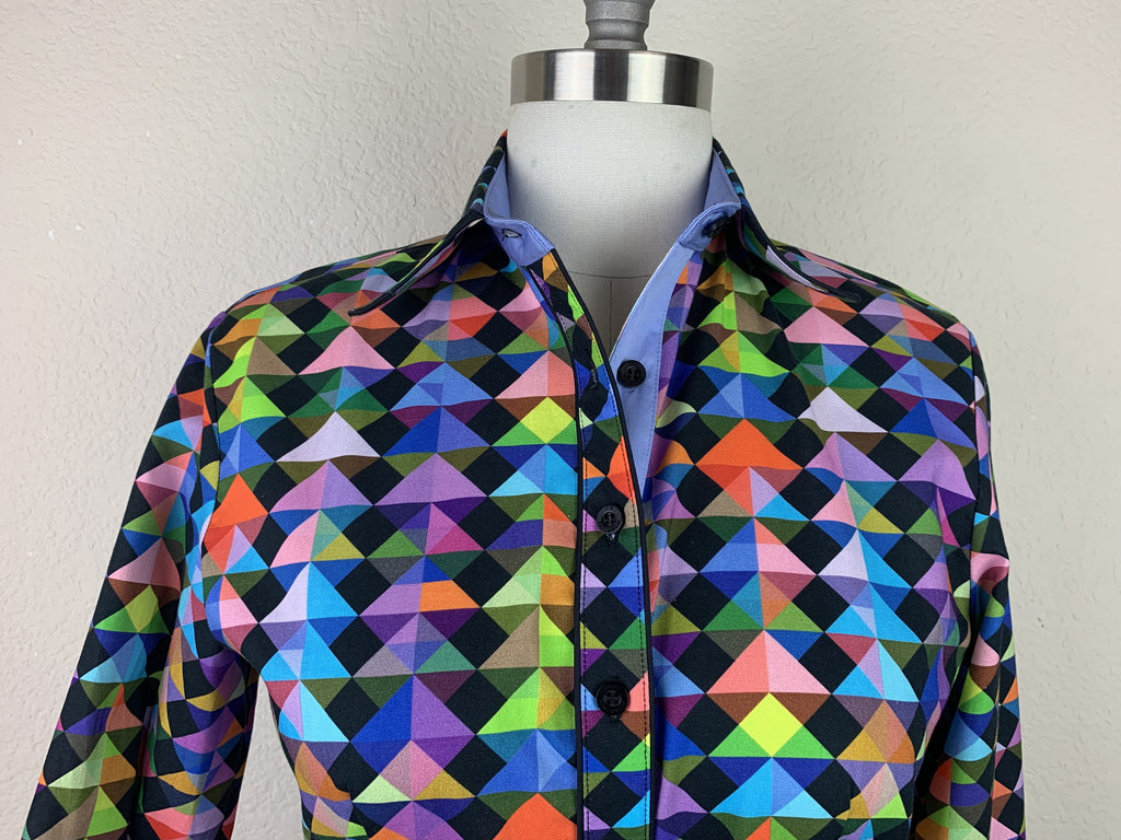 CR RanchWear Physical CR Tradition Colorful Geometric Triangles Black