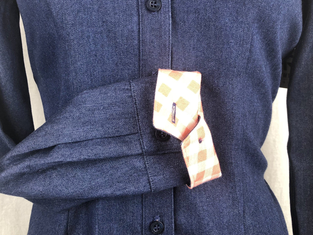 CR RanchWear Physical CR Tradition Dark Denim with Peach Gingham