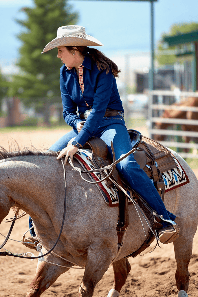 CR RanchWear Physical CR Tradition Dark Denim with Peach Gingham
