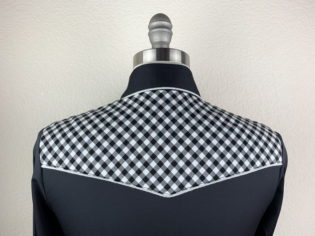 CR RanchWear Physical CR Western Pro Black Cotton Sateen with Gingham