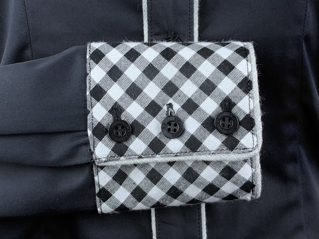 CR RanchWear Physical CR Western Pro Black Cotton Sateen with Gingham