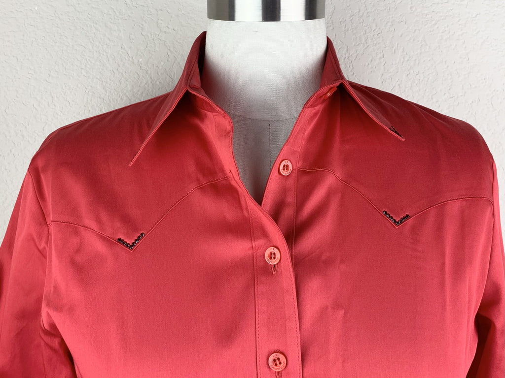 CR RanchWear Physical CR Western Pro Bright Red Stretch Cotton Sateen