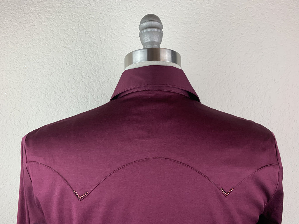 CR RanchWear Physical CR Western Pro Dark Wine Stretch Cotton Sateen
