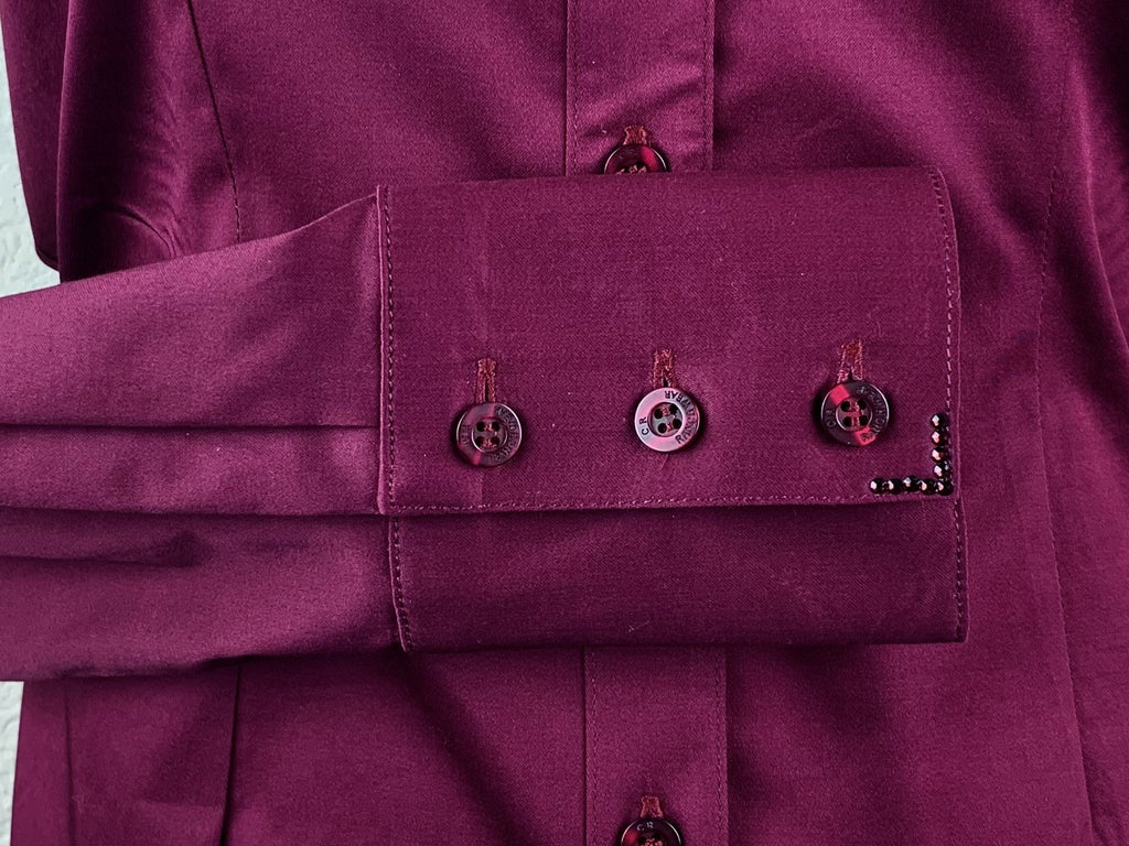 CR RanchWear Physical CR Western Pro Dark Wine Stretch Cotton Sateen