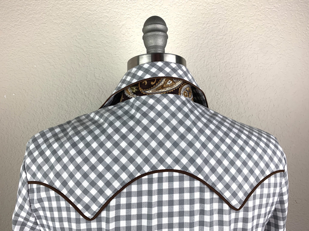 CR RanchWear Physical CR Western Pro Gray and White Gingham