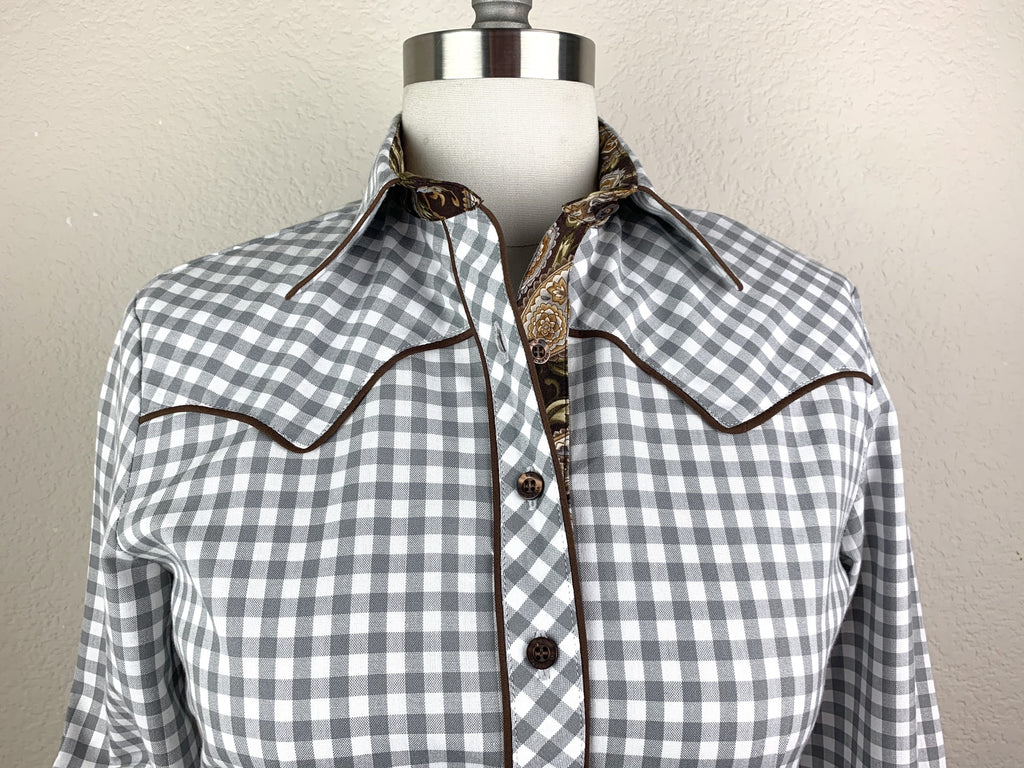 CR RanchWear Physical CR Western Pro Gray and White Gingham
