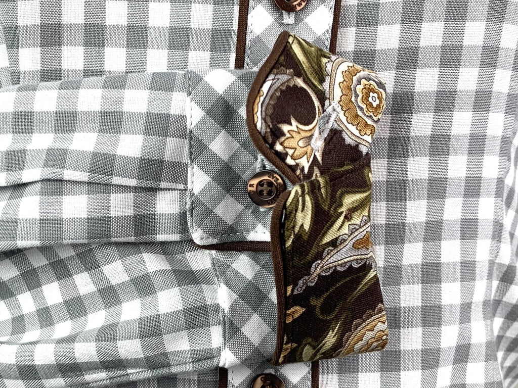 CR RanchWear Physical CR Western Pro Gray and White Gingham