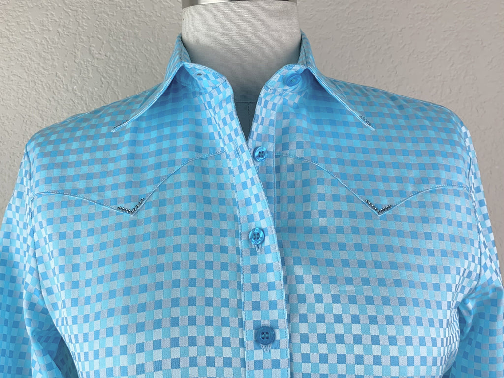 CR RanchWear Physical CR Western Pro Sky Blue Basketweave Italian Cotton