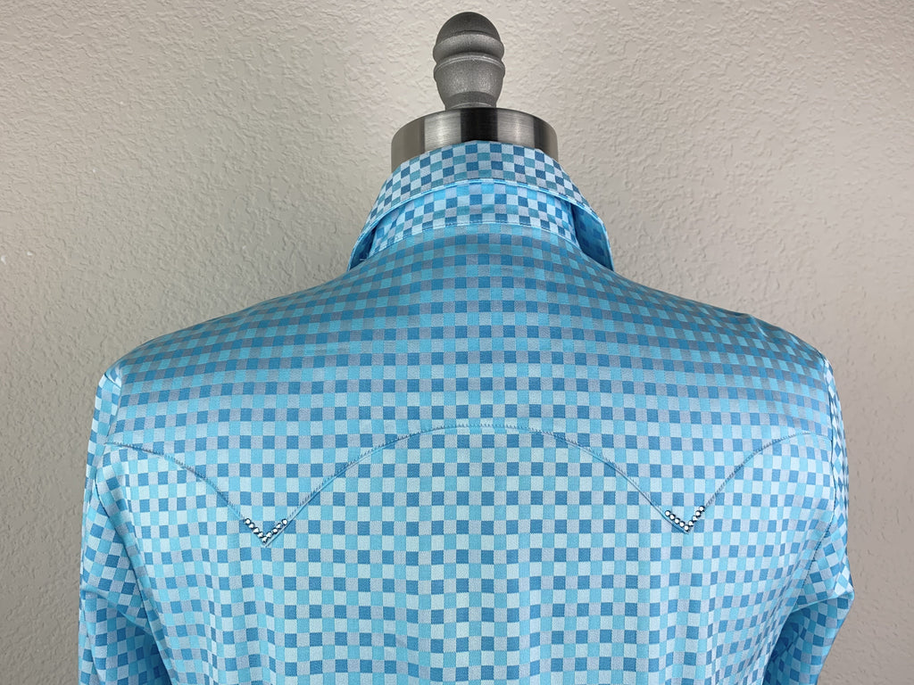 CR RanchWear Physical CR Western Pro Sky Blue Basketweave Italian Cotton