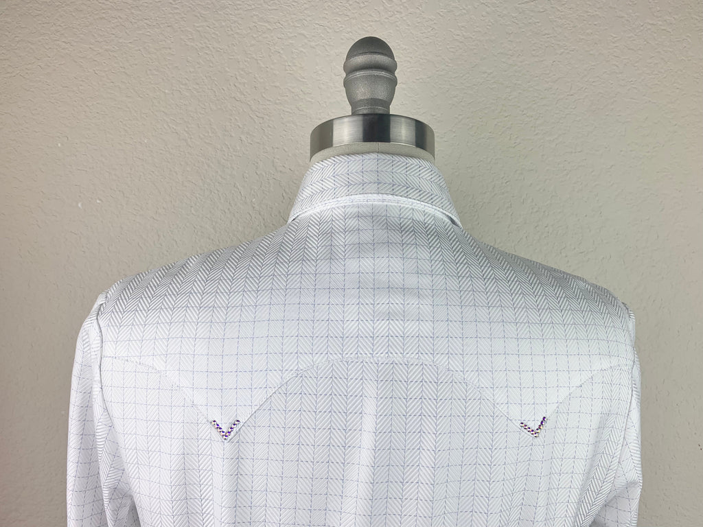 CR RanchWear Physical CR Western Pro White with Royal Woven Square Italian Cotton