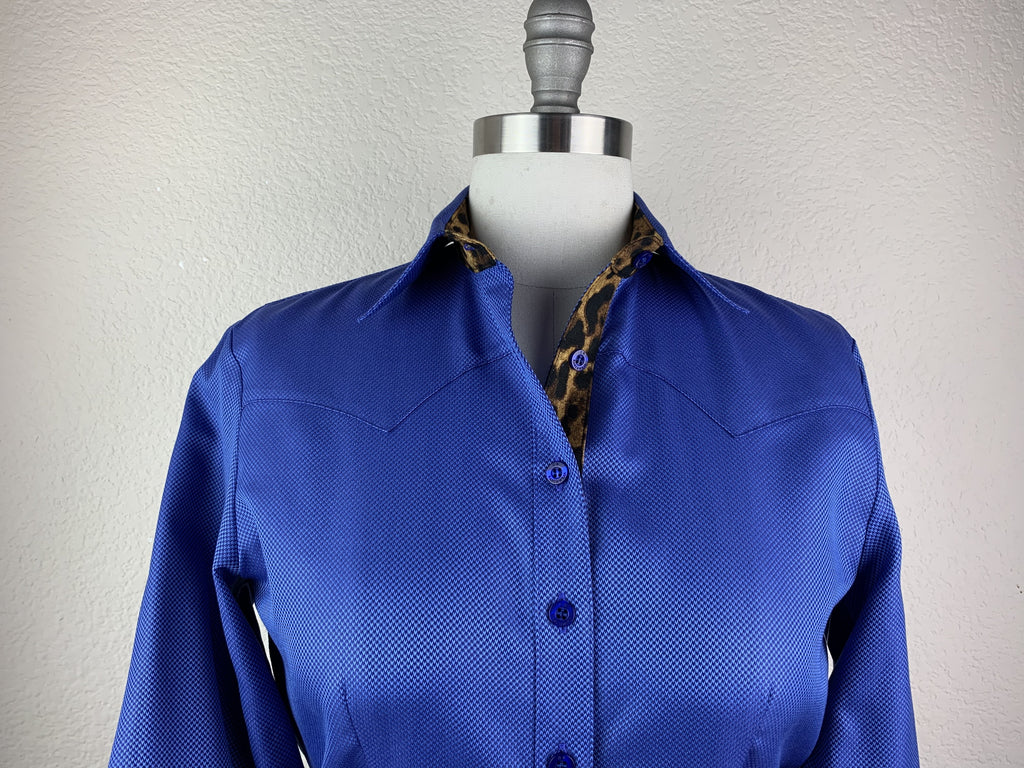 CR RanchWear Physical CR Western Pro Wild About Leopard Sapphire Italian Cotton