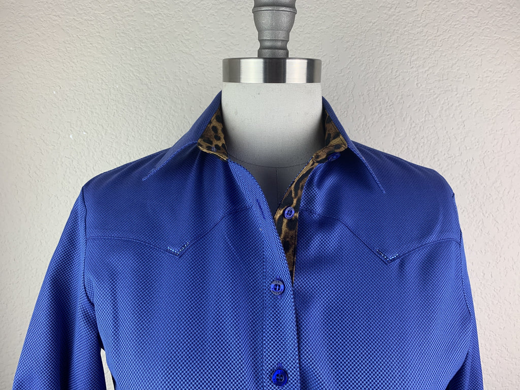 CR RanchWear Physical CR Western Pro Wild About Leopard Sapphire Italian Cotton