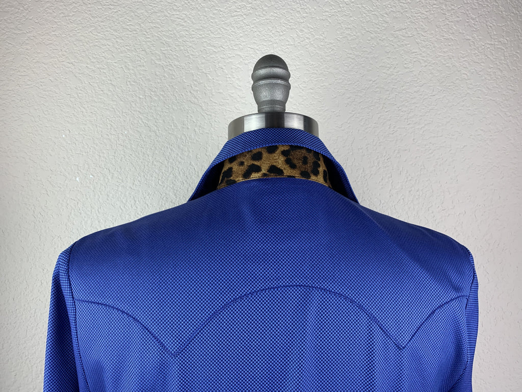 CR RanchWear Physical CR Western Pro Wild About Leopard Sapphire Italian Cotton