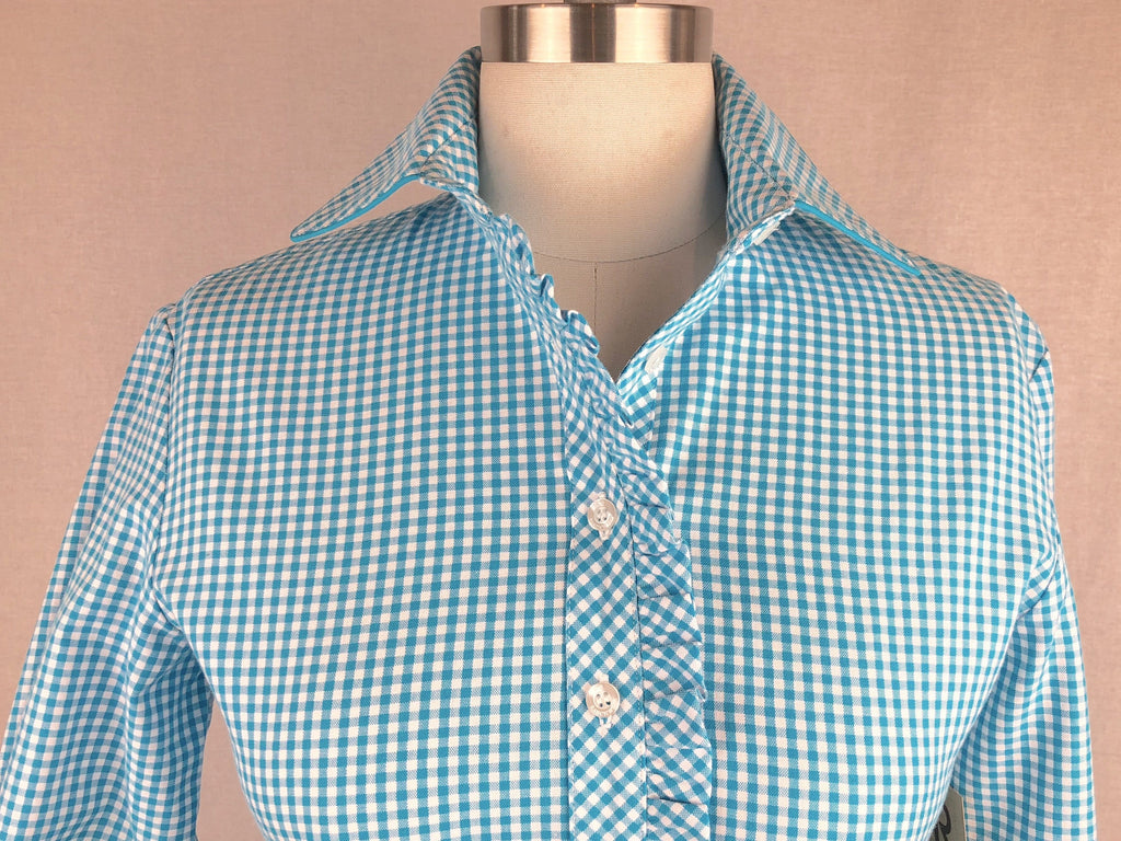 CR RanchWear Physical CR Western Ruffle Turquoise Gingham