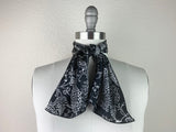 CR RanchWear Physical Rectangle (35x7in) CR Black and White Paisley Scarf