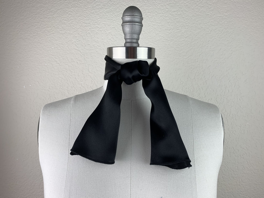 CR RanchWear Physical Rectangle (35x7in) CR Black Silk Scarf