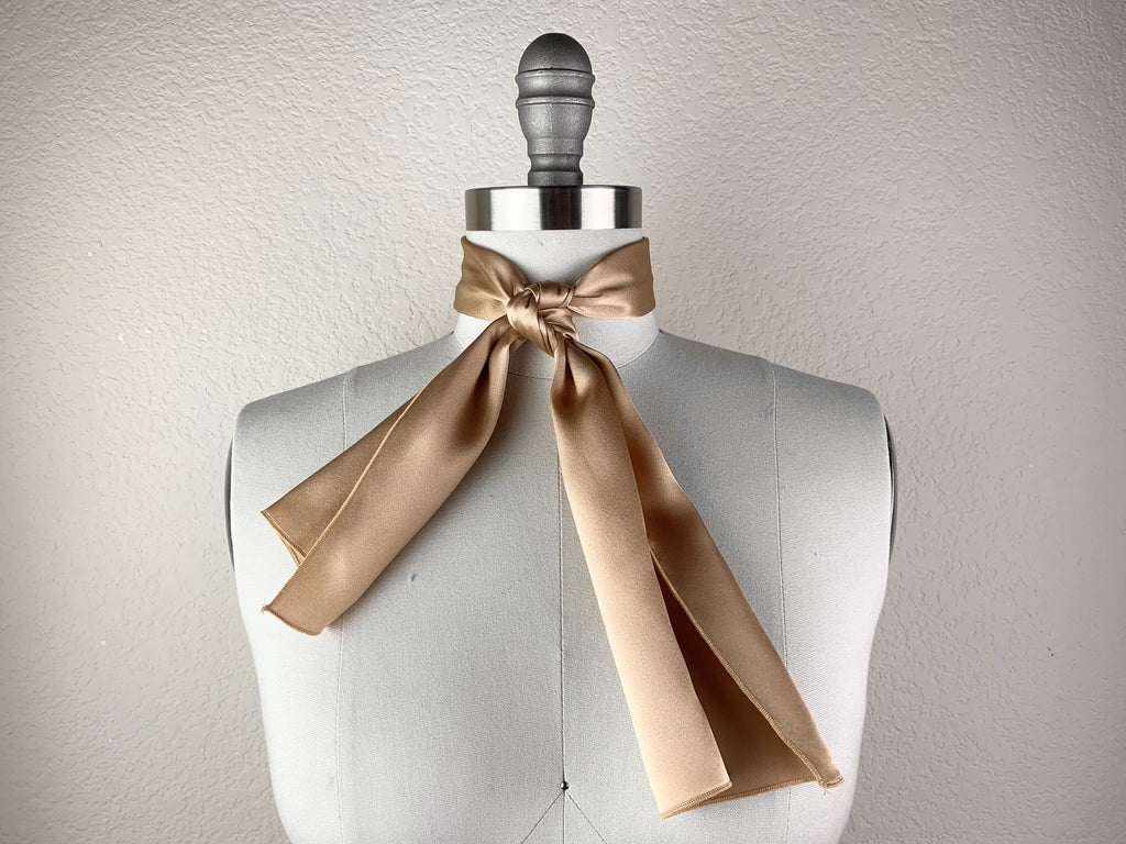 CR RanchWear Physical Rectangle (35x7in) CR Champagne Silk Scarf