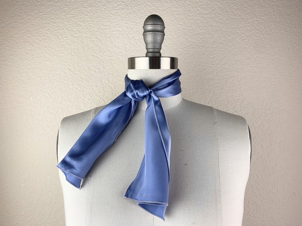 CR RanchWear Physical Rectangle (35x7in) CR Periwinkle Silk Scarf