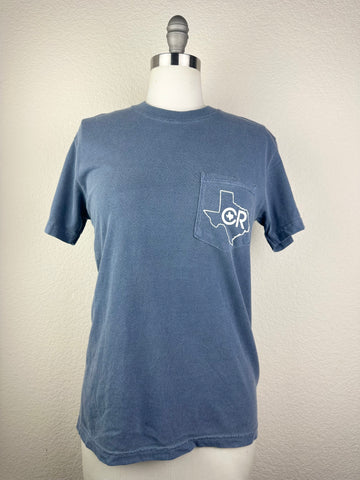 CR Texas Pocket Tee- Washed Denim