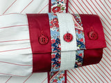 CR Statement Red and White Asymmetrical Stripes