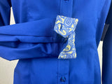 CR Western Pro Royal with Royal and Yellow Paisley- FINAL SALE