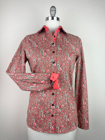 CR Tradition Coral and Chocolate Paisley Perfection- FINAL SALE