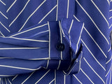 CR Simply Stated Navy and Champagne Pinstripe