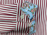 CR Tradition Red and White Bengal Stripe with Paisley