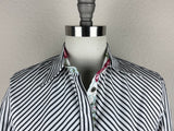 CR RanchWear Apparel & Accessories CR Simply Stated Black and White Stripe with Floral Contrast