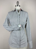 CR RanchWear Apparel & Accessories CR Simply Stated Black and White Stripe with Floral Contrast