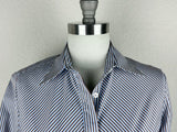 CR RanchWear Apparel & Accessories CR Simply Stated Blue, Brown and White Stripe Italian Cotton