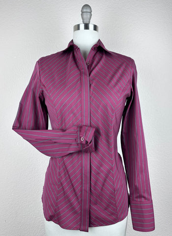 CR RanchWear Apparel & Accessories CR Simply Stated Maroon and Mocha Stripe Italian Cotton