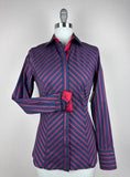 CR RanchWear Apparel & Accessories CR Simply Stated Navy and Red Stripe Italian Cotton